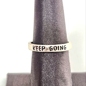 Keep Going Engraved Ring